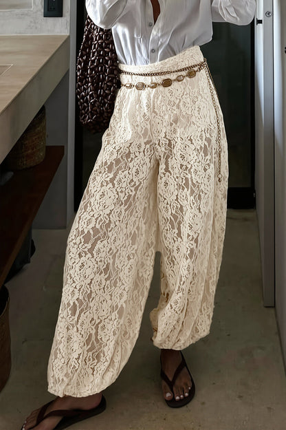 Elegant Lace Harem Pants