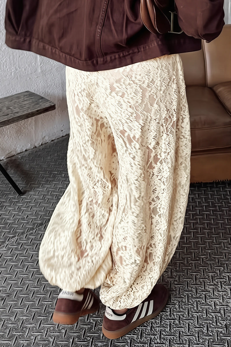 Elegant Lace Harem Pants