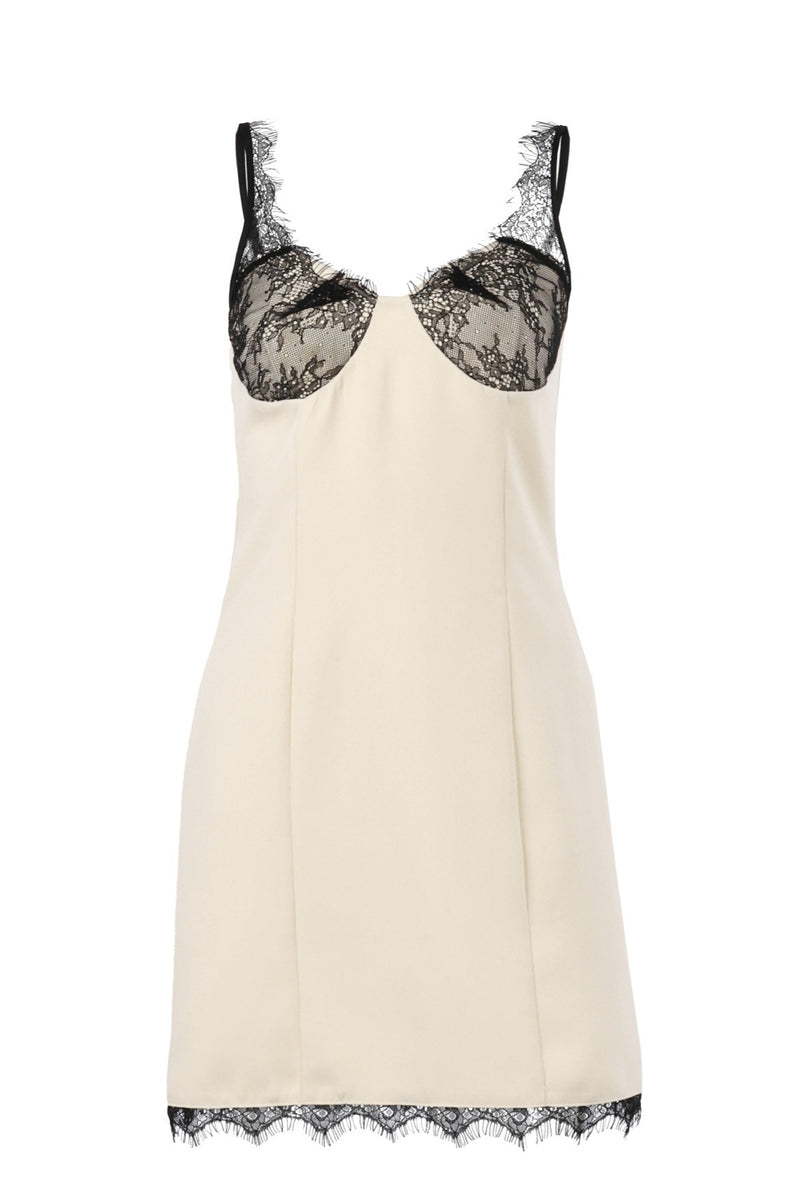 Elegant Lace V Neck Mini Dress