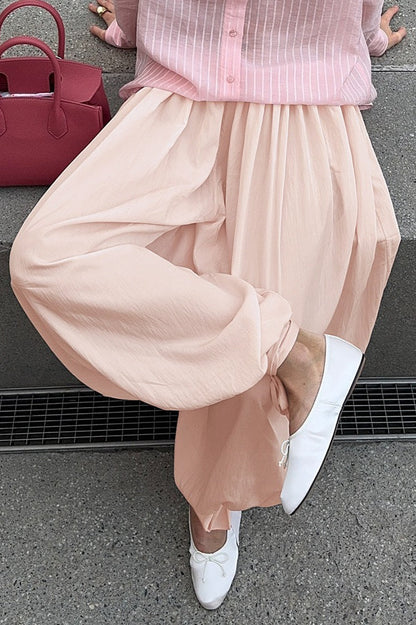 Elegant Loose Tie Harem Pants