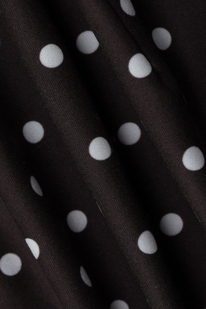 Elegant Polka Dot Tie Bodycon Mini Dress