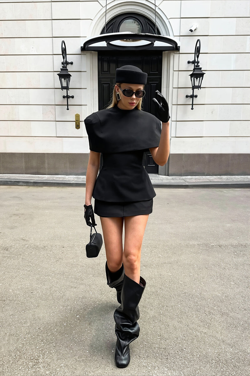 Elegant Shrug Top Two Piece Everyday Blouse
