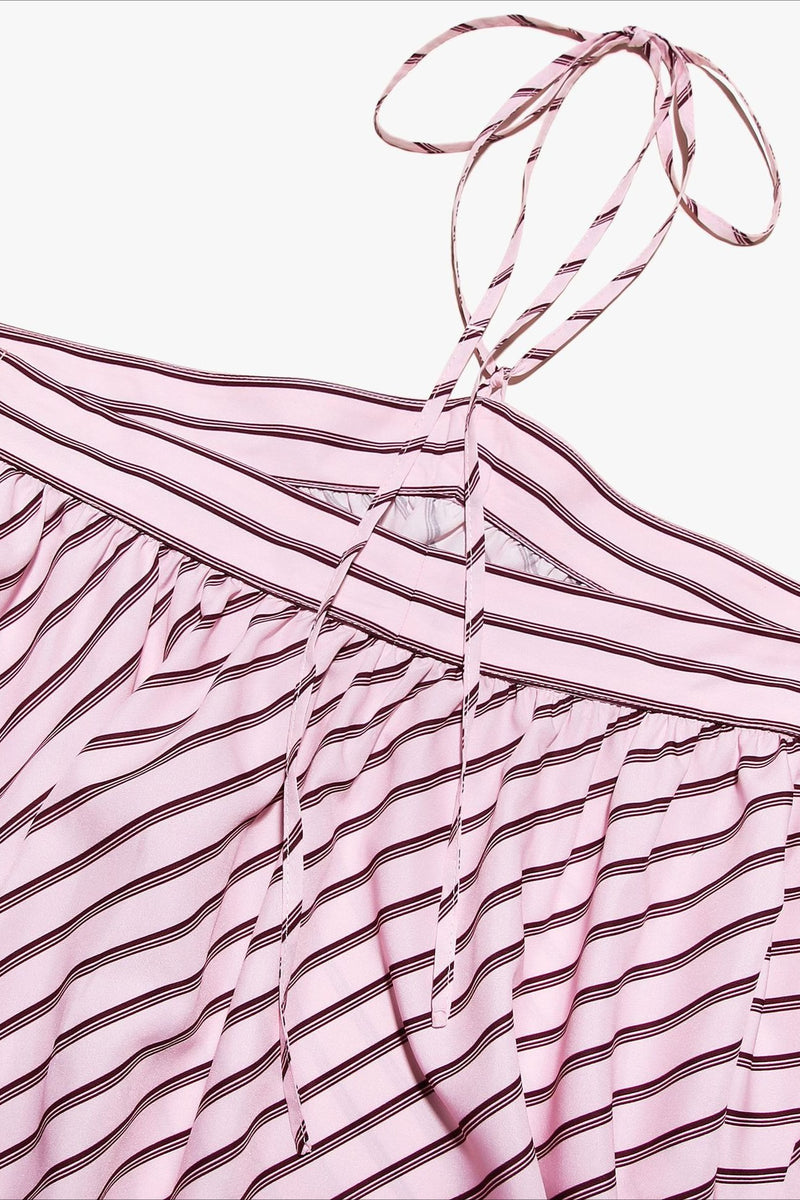 Elegant Striped Halter Mini Dress