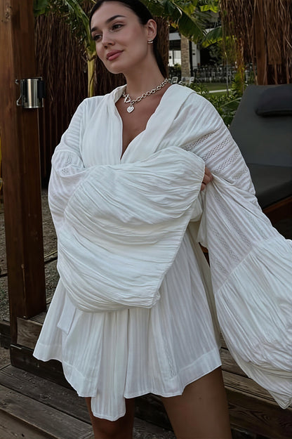 Elegant Tie Loose Shorts Two Piece Set