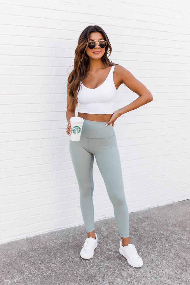 Exceed My Expectations White V-Neck Cropped Bra Top