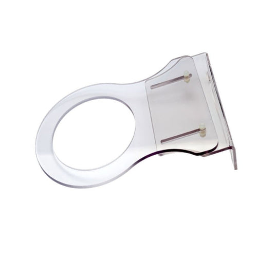 Close-up of the Experia Bubble Tube Bracket showing the wall-mounting hardware designed to secure any 6-inch diameter Experia sensory bubble tube over 40 inches tall