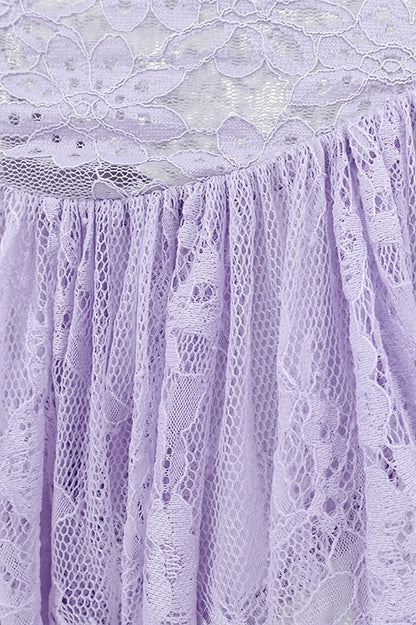 Eyelash Lace Spaghetti Strap Mini Dress