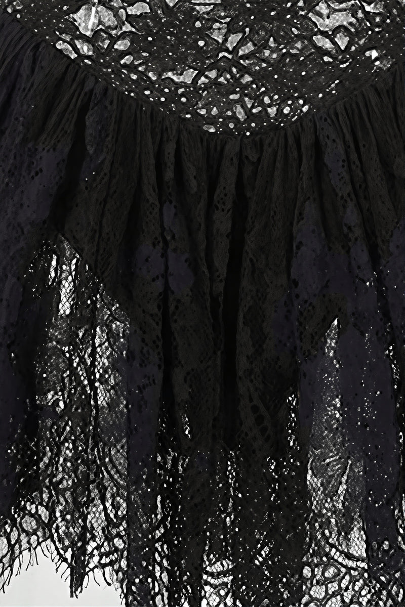 Eyelash Lace Spaghetti Strap Mini Dress