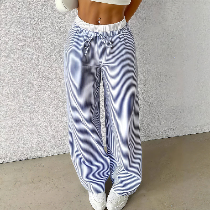 Fashion Striped Straight Casual Pants