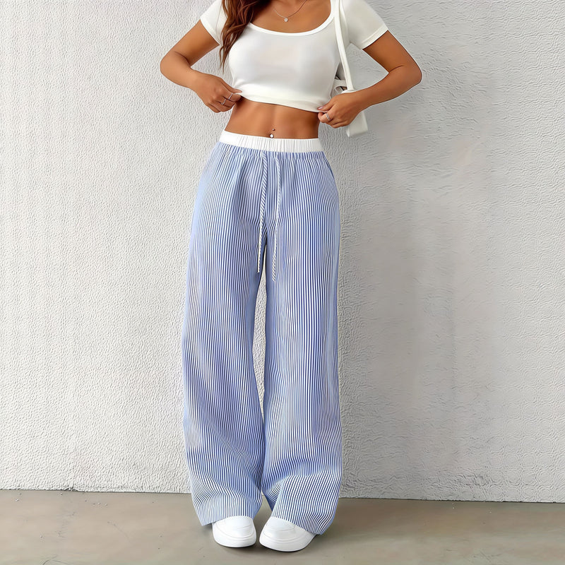 Fashion Striped Straight Casual Pants