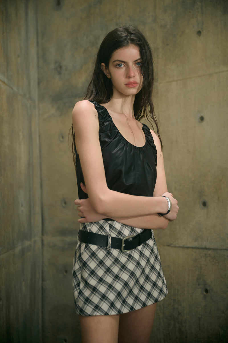 Faux leather tank