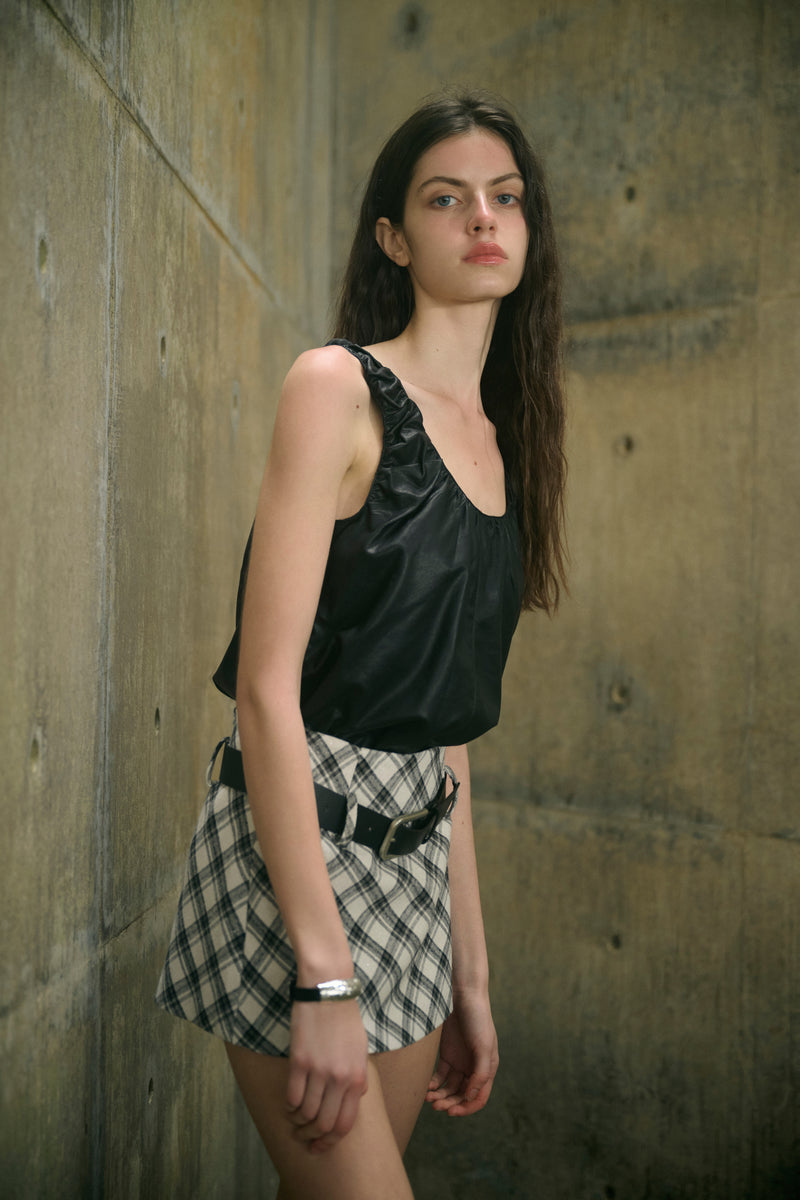 Faux leather tank