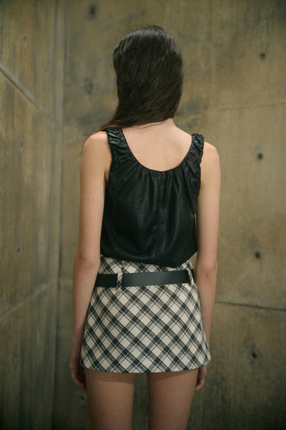 Faux leather tank