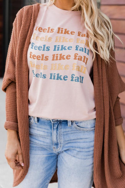 Feels Like Fall Peach Graphic Tee