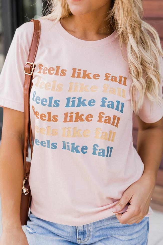 Feels Like Fall Peach Graphic Tee