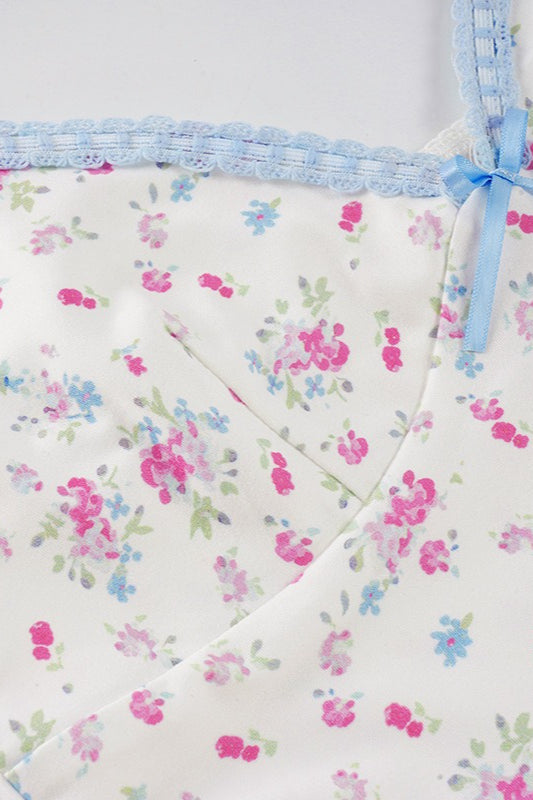 Floral Bow Cami Short Two Piece Set