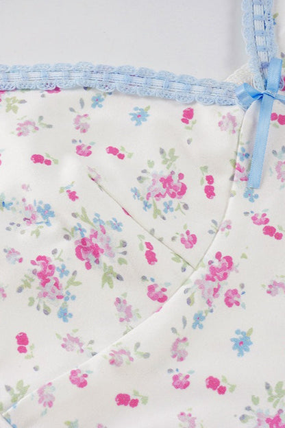 Floral Bow Cami Short Two Piece Set