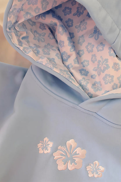 Floral Embroidered Loose Pullover Hoodie