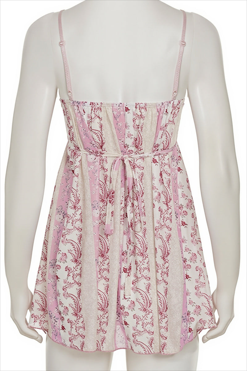 Floral Lace Patchwork V‑Neck Cami Top