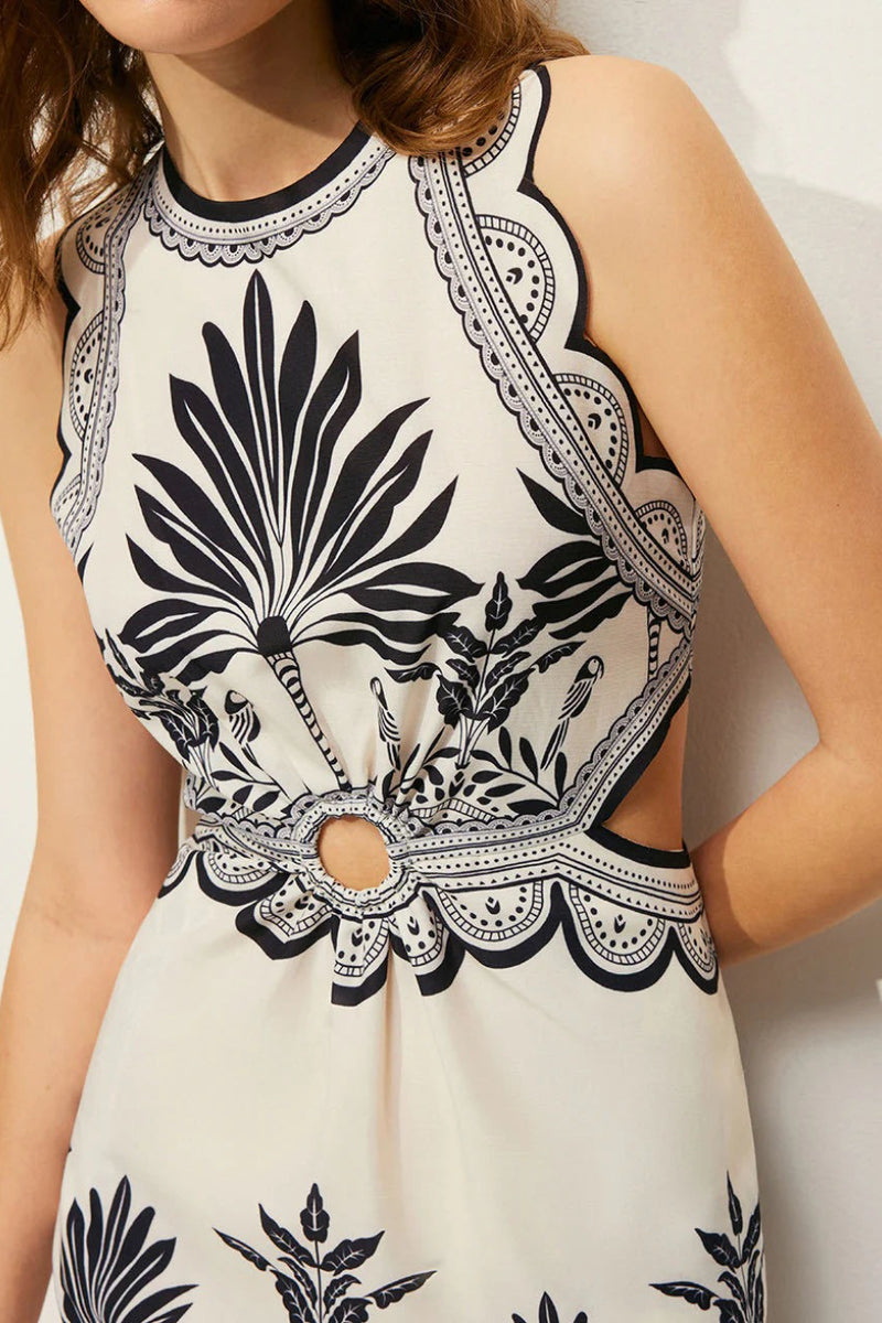 Floral Loose Midi Beach Boho Dress