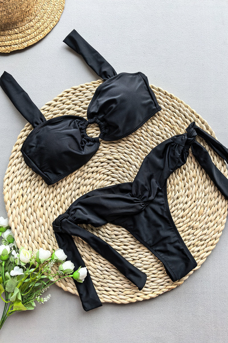 Floral Nylon Triangle Bikini Set
