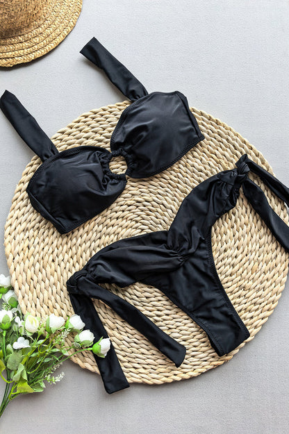 Floral Nylon Triangle Bikini Set