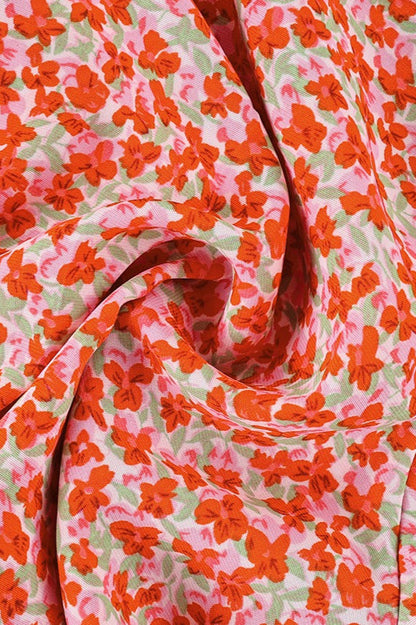 Floral Ruched Long Sleeve Mini Dress