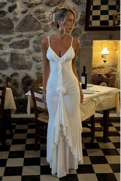 Floral Spaghetti Strap Sexy Maxi Vacation Dress