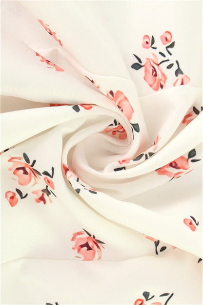 Floral Split Puff Sleeve Elegant Maxi Dress
