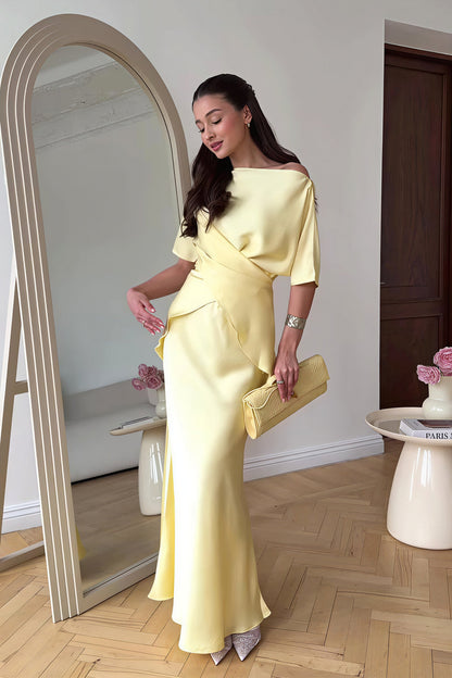Flowy Elegant Short Sleeve Skirt Set
