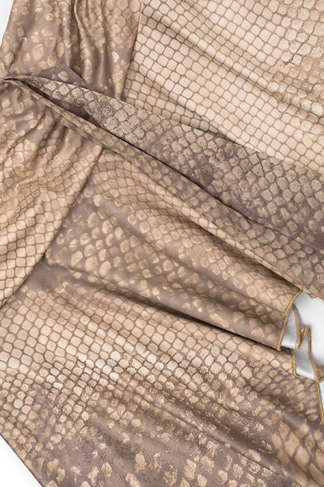 Flowy Snake Print Tie Detail Skirt Set
