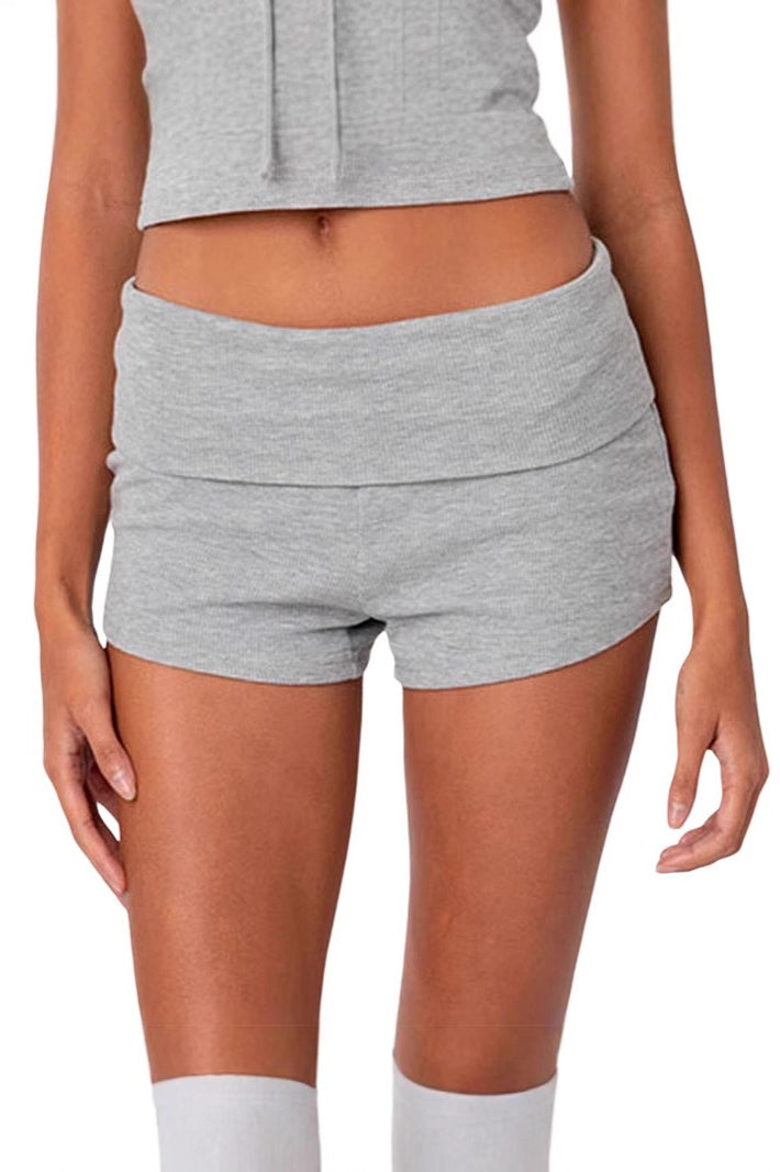 Foldover Waist Mini Shorts