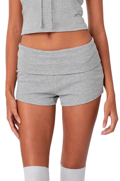 Foldover Waist Mini Shorts