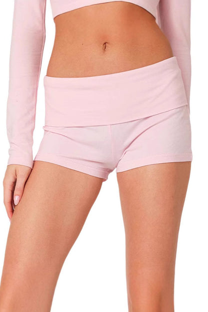 Foldover Waist Mini Shorts
