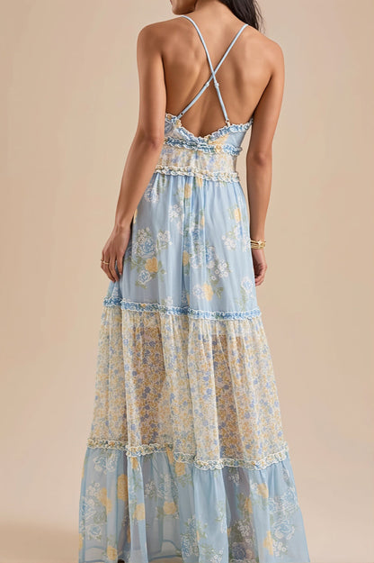 Fresh Boho Floral Cami Maxi Dress