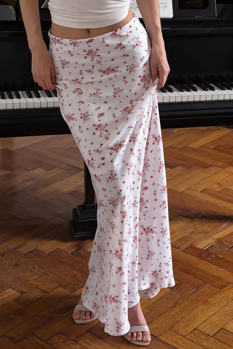 Fresh Elegant Floral Slim Mermaid Skirt