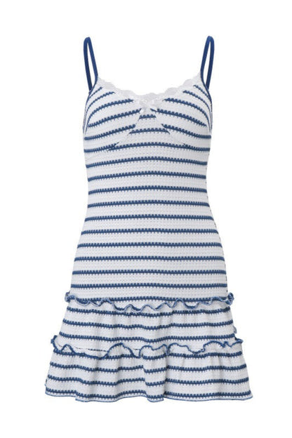 Fresh Striped Color Block MIni Dress