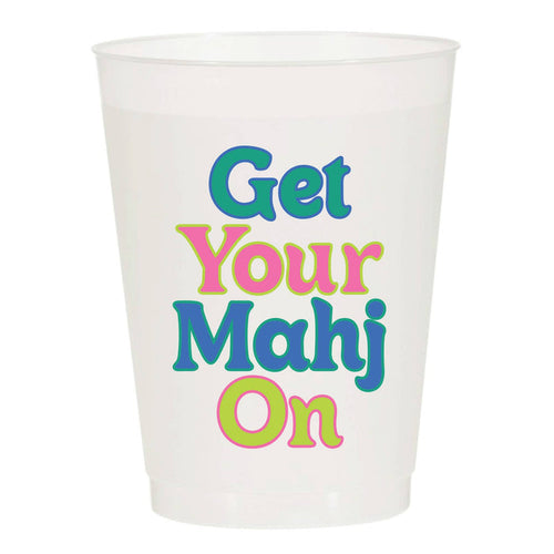 Get Your Mahj On Frosted Cups
