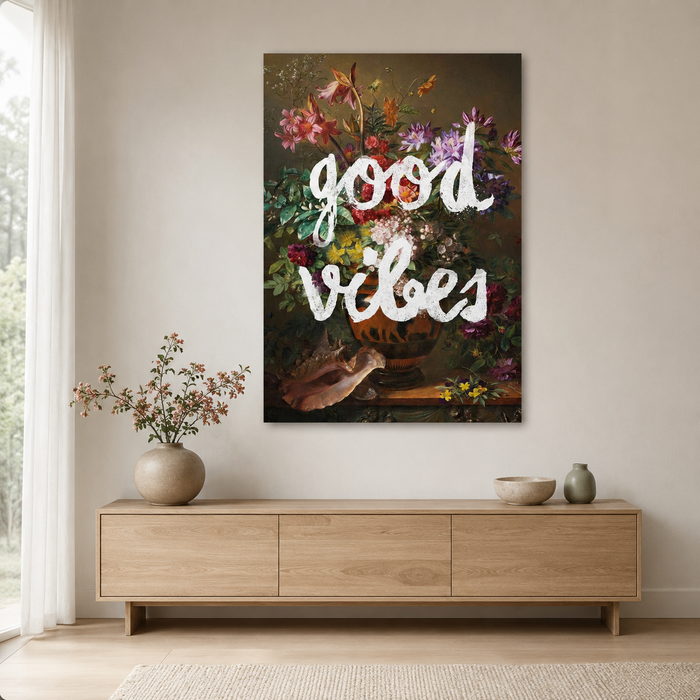 Good Vibes — A Floral Graffiti Print