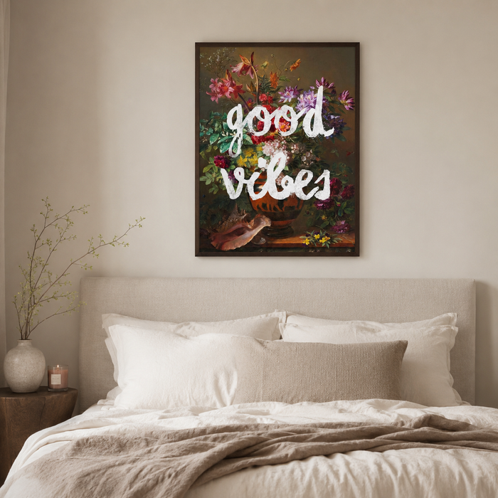 Good Vibes — A Floral Graffiti Print