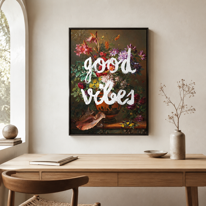 Good Vibes — A Floral Graffiti Print