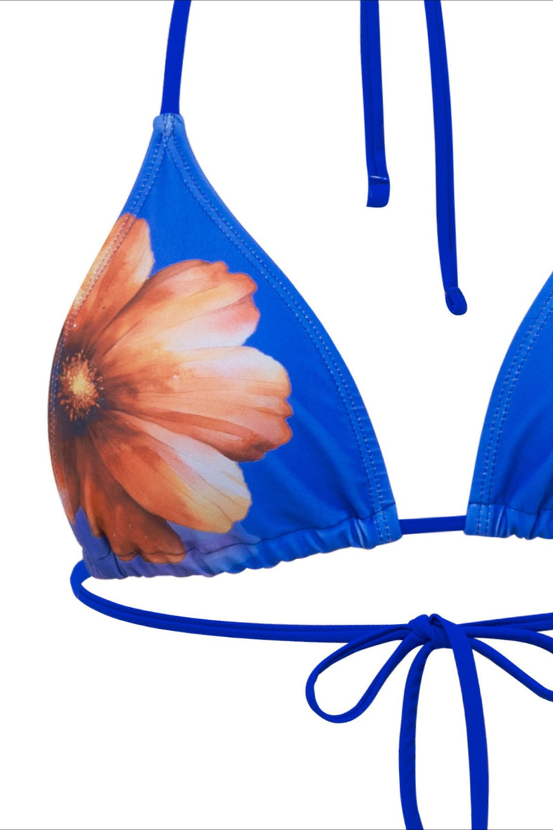 Halter Floral Three Piece Swim Set