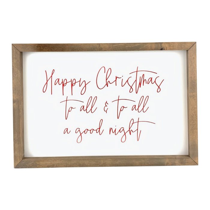 Happy Christmas To All Script <br>Framed Print