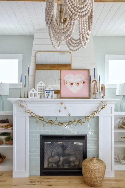 Heart Doily 1 <br>Framed Art