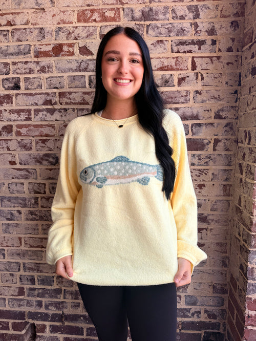 Here Fishy Fishy Lightweight Sweater - Curvy Available