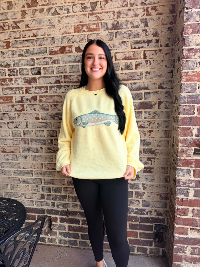 Here Fishy Fishy Lightweight Sweater - Curvy Available