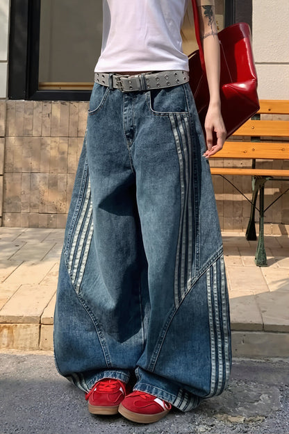 High Waist Barrel Wide Leg Jeans