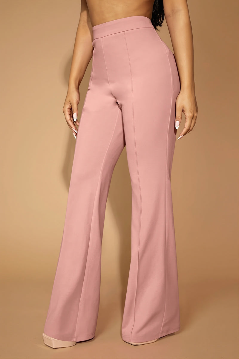 High Waist Business Straight Leg Pants