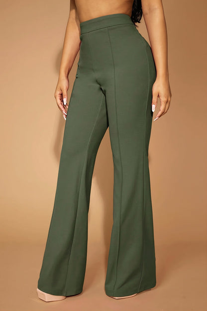 High Waist Business Straight Leg Pants