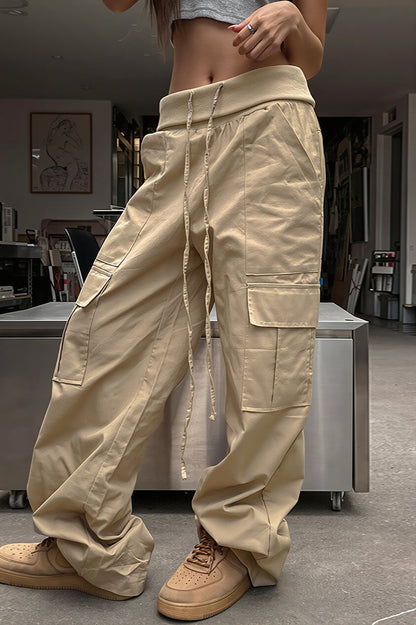 High Waist Wide Leg Cargo Pants